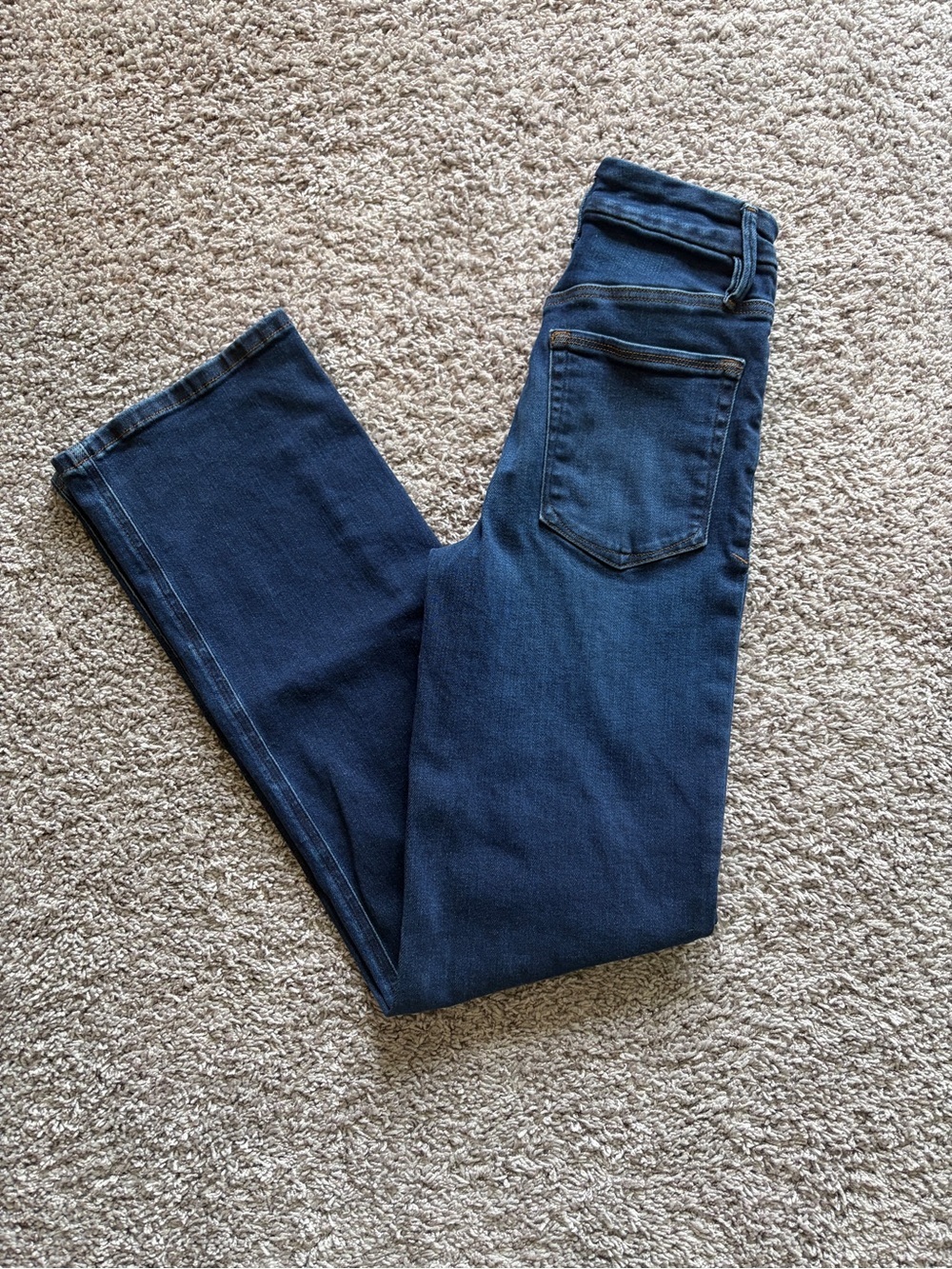 Good American Dark Blue Straight Leg Jeans